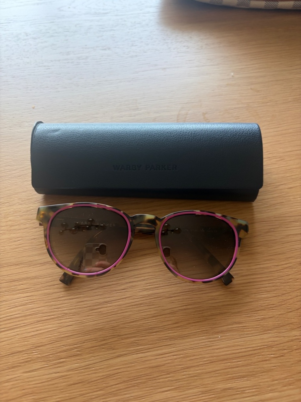 Warby Parker Tortoise Frame with Pink Trim Percy w limited edition